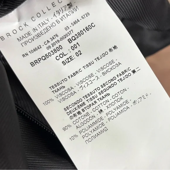 NEW BROCK Quirinale Woven Dress Black Ruffle Midi Dress - Picture 15 of 16